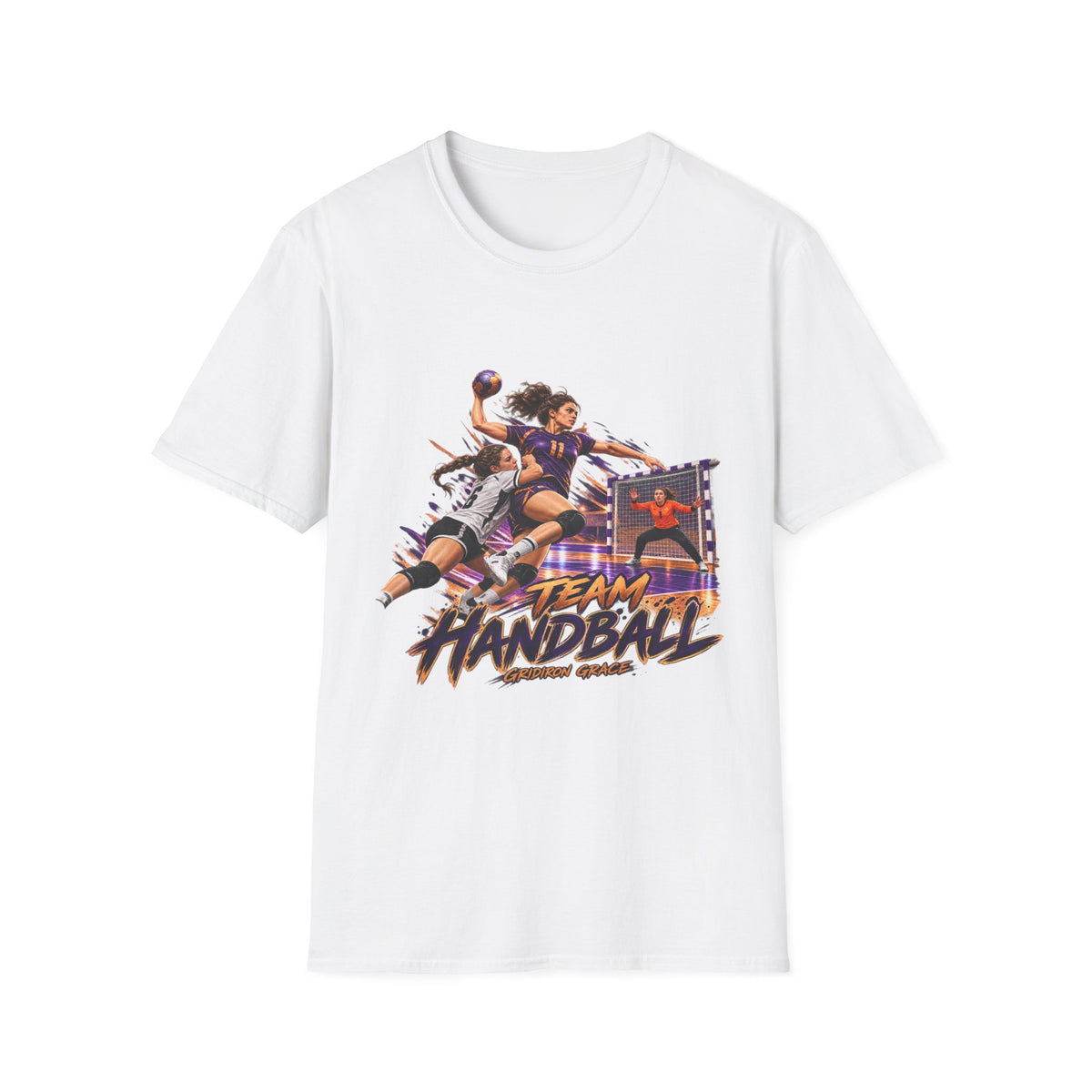 Handball Team Graphic T-Shirt — Retro Sports Players Design