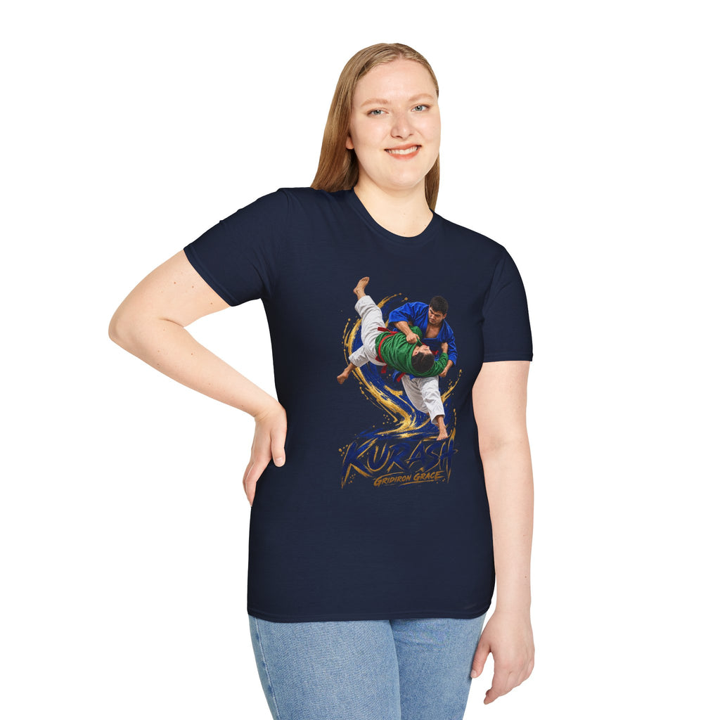Kurash Wrestling T-Shirt — Traditional Kurash Throw Graphic Tee