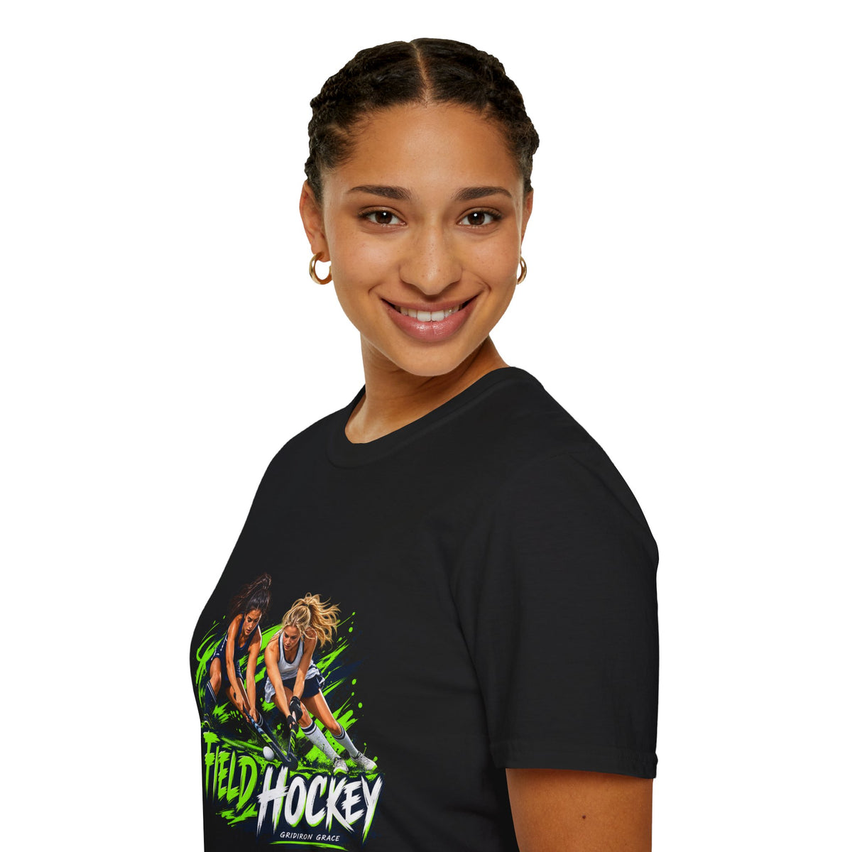 Field Hockey Players Graphic T-Shirt — Neon Action Sports Tee