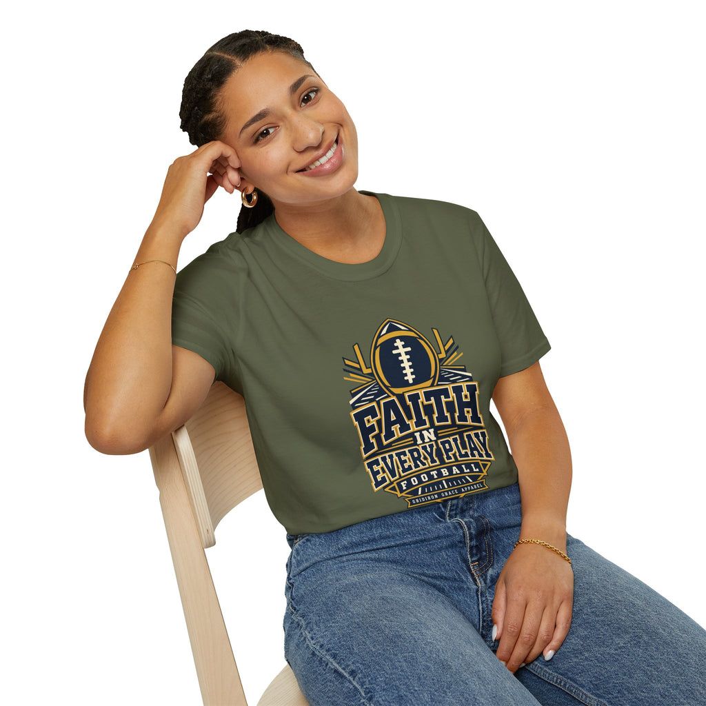 Faith in Every Play Football T-Shirt