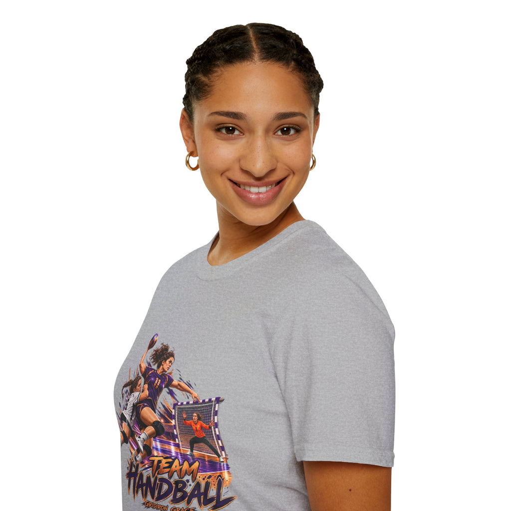 Handball Team Graphic T-Shirt — Retro Sports Players Design