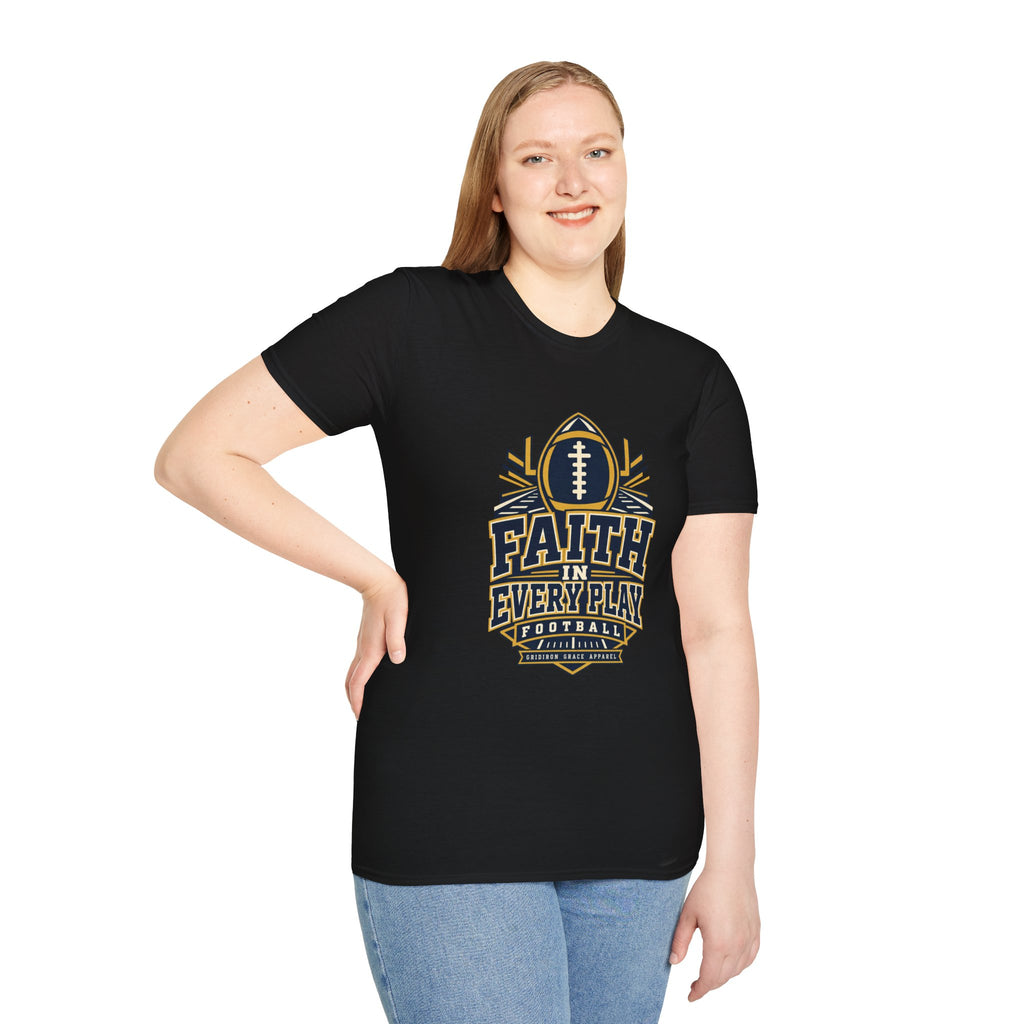 Faith in Every Play Football T-Shirt