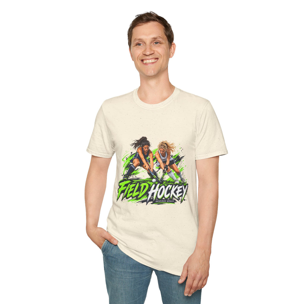 Field Hockey Players Graphic T-Shirt — Neon Action Sports Tee