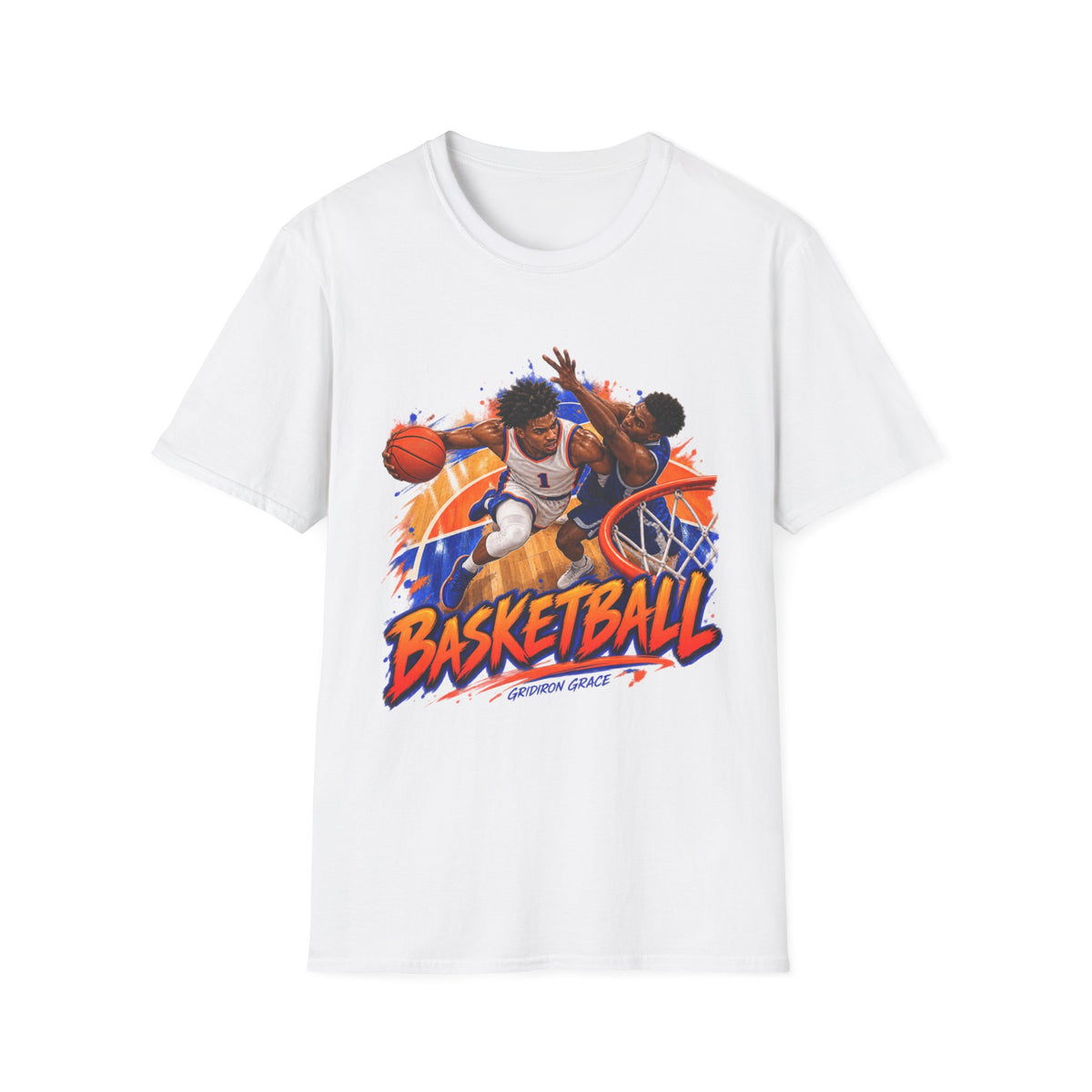 Basketball Action Tee — Vintage Hoop Graphic T-Shirt