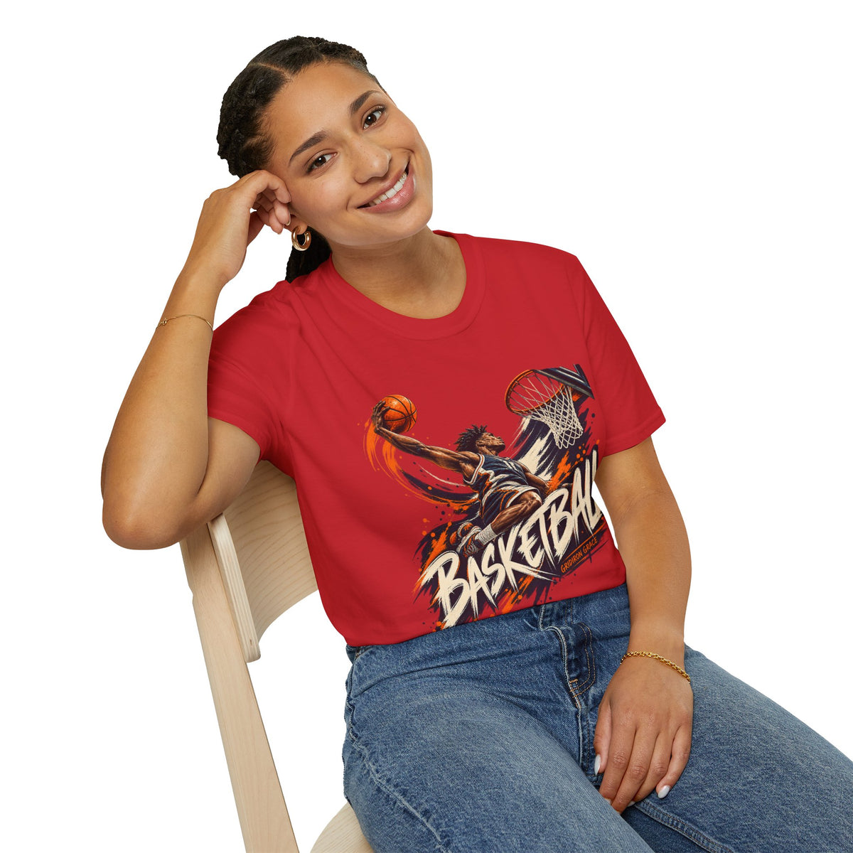 Basketball Dunk Graphic T-Shirt