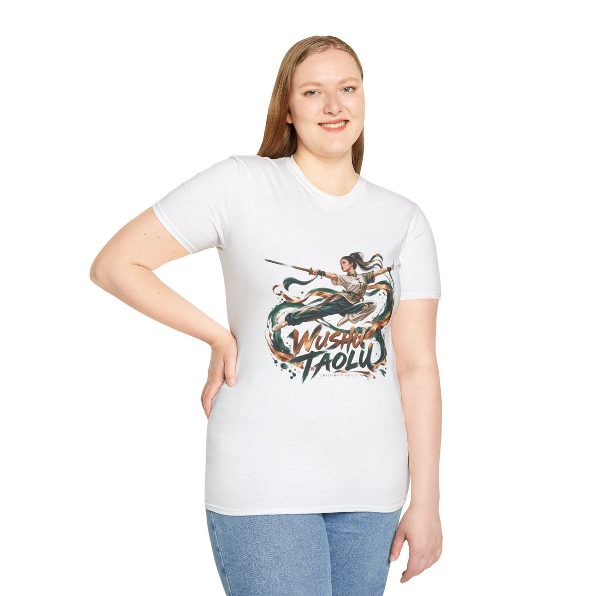 Wushu Taolu Martial Arts T-Shirt — Dynamic Fighter Illustration Tee