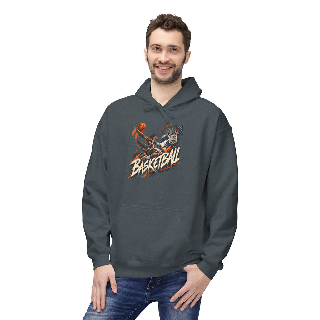 Basketball Graphic Hoodie — Retro Slam Dunk Pullover for Players & Fans