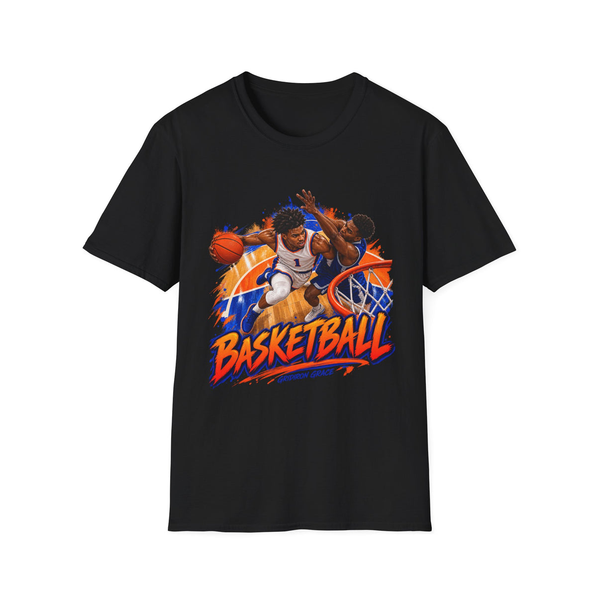 Basketball Action Tee — Vintage Hoop Graphic T-Shirt
