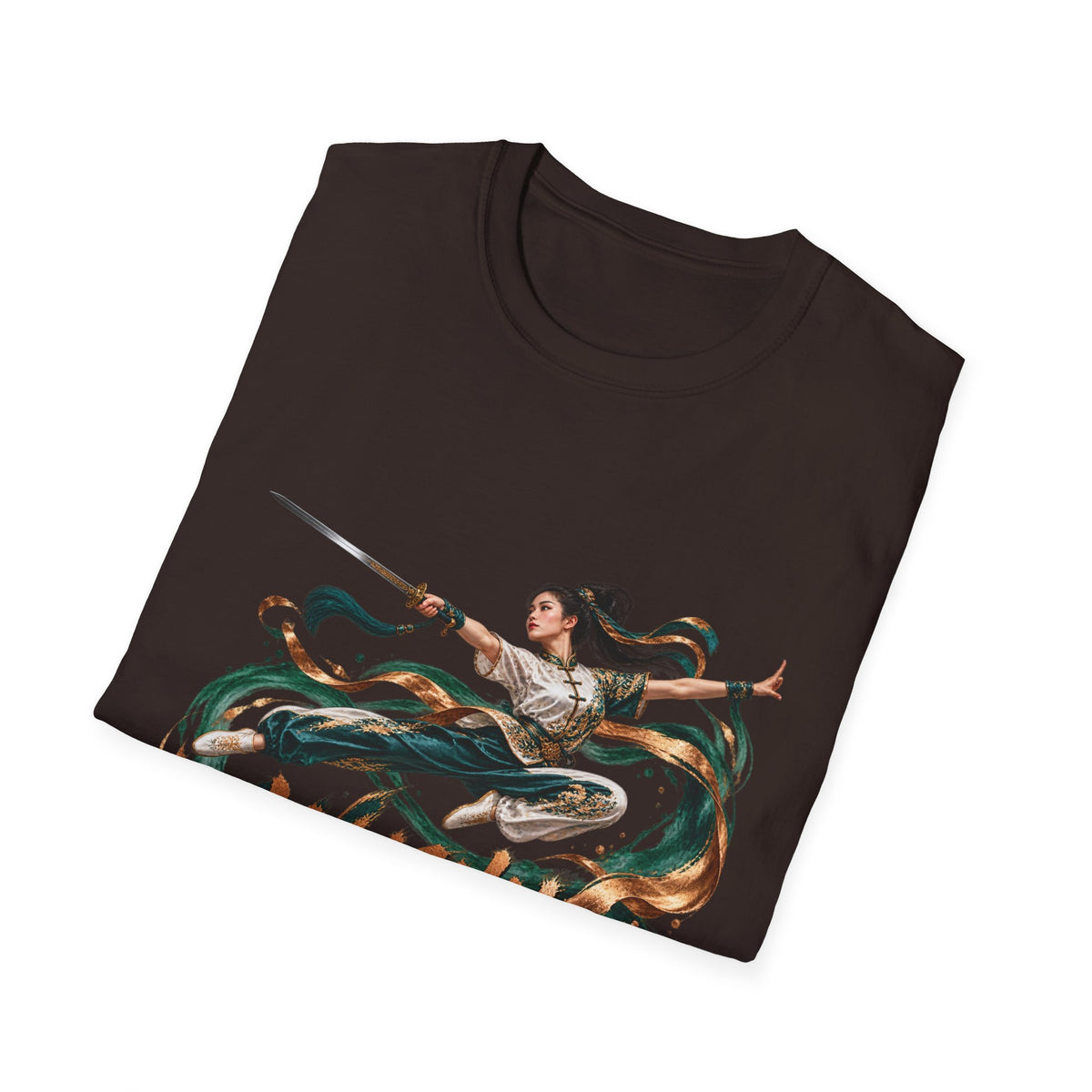 Wushu Taolu Martial Arts T-Shirt — Dynamic Fighter Illustration Tee