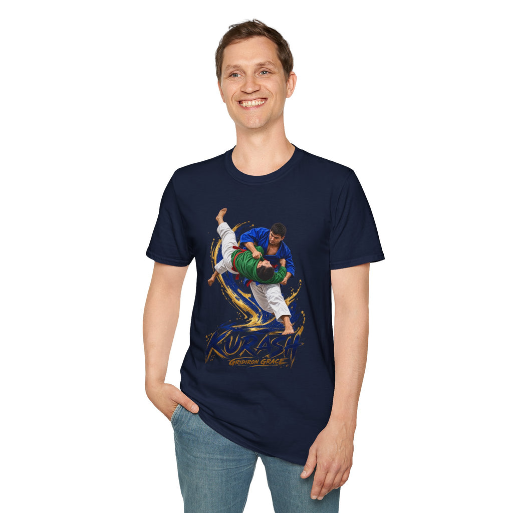Kurash Wrestling T-Shirt — Traditional Kurash Throw Graphic Tee