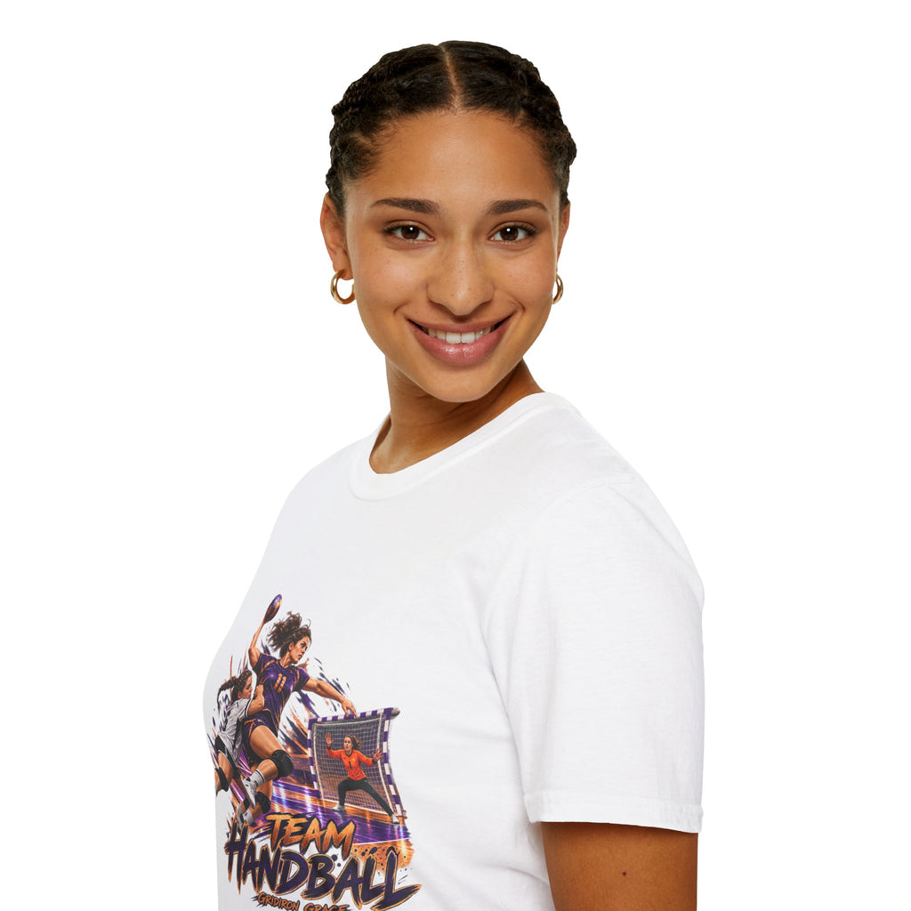 Handball Team Graphic T-Shirt — Retro Sports Players Design