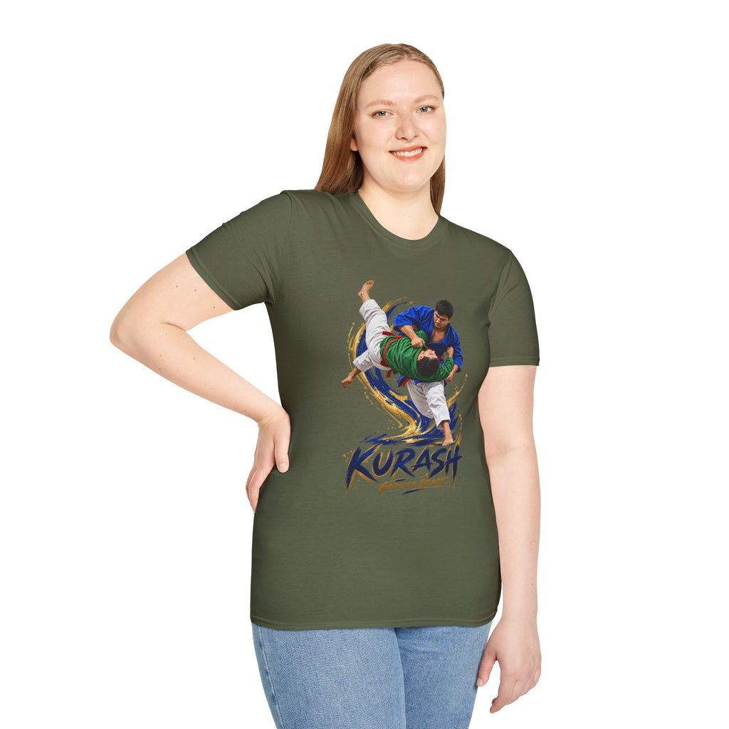 Kurash Wrestling T-Shirt — Traditional Kurash Throw Graphic Tee