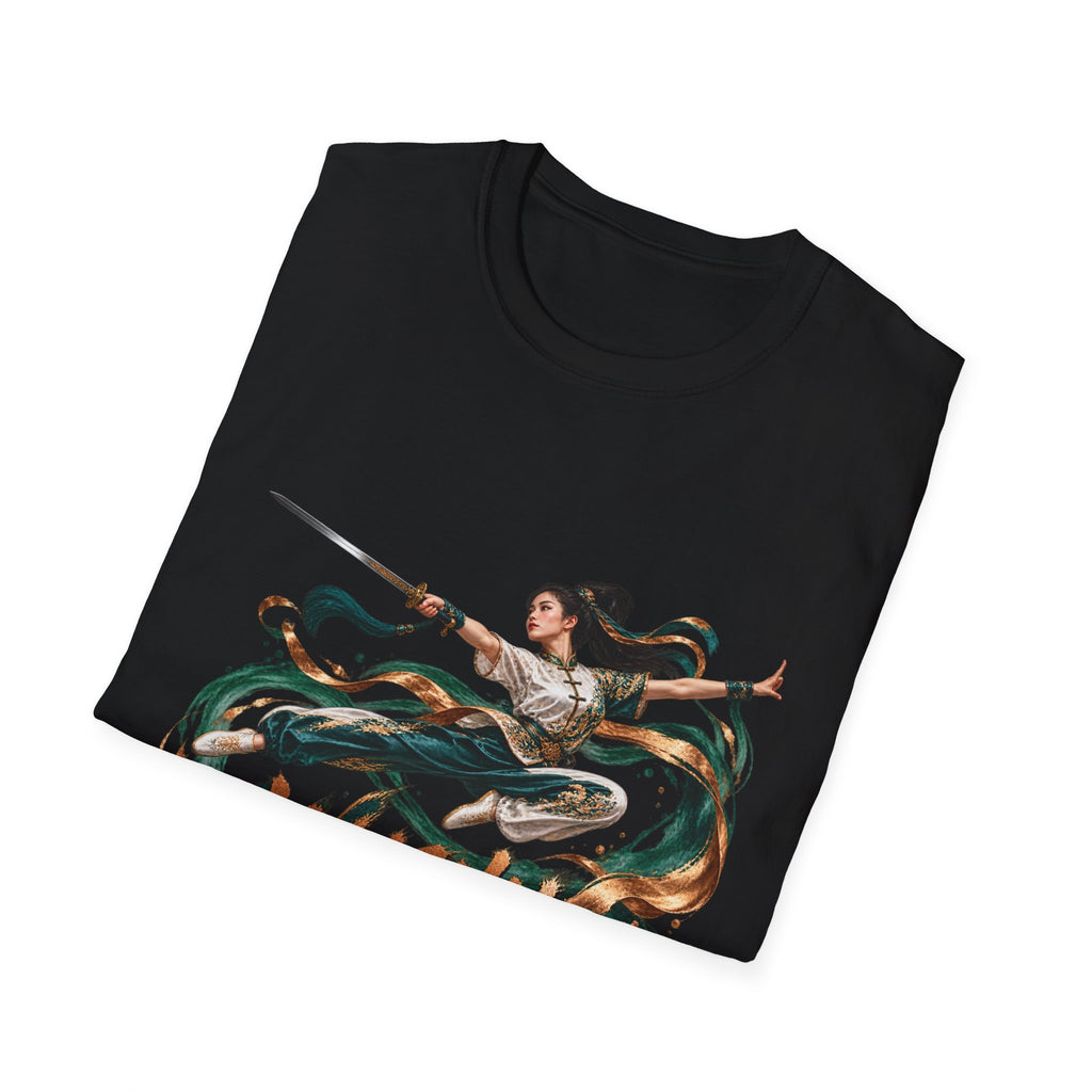 Wushu Taolu Martial Arts T-Shirt — Dynamic Fighter Illustration Tee