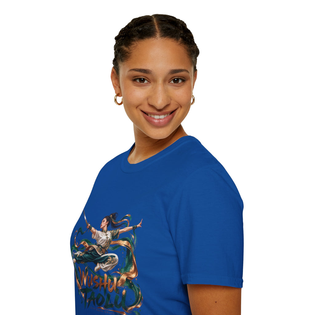 Wushu Taolu Martial Arts T-Shirt — Dynamic Fighter Illustration Tee