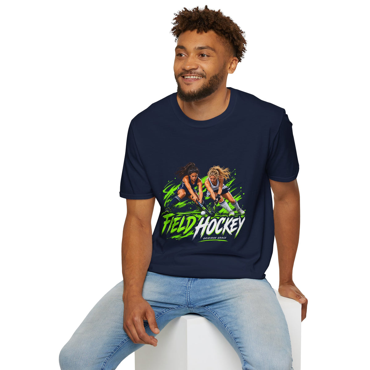 Field Hockey Players Graphic T-Shirt — Neon Action Sports Tee