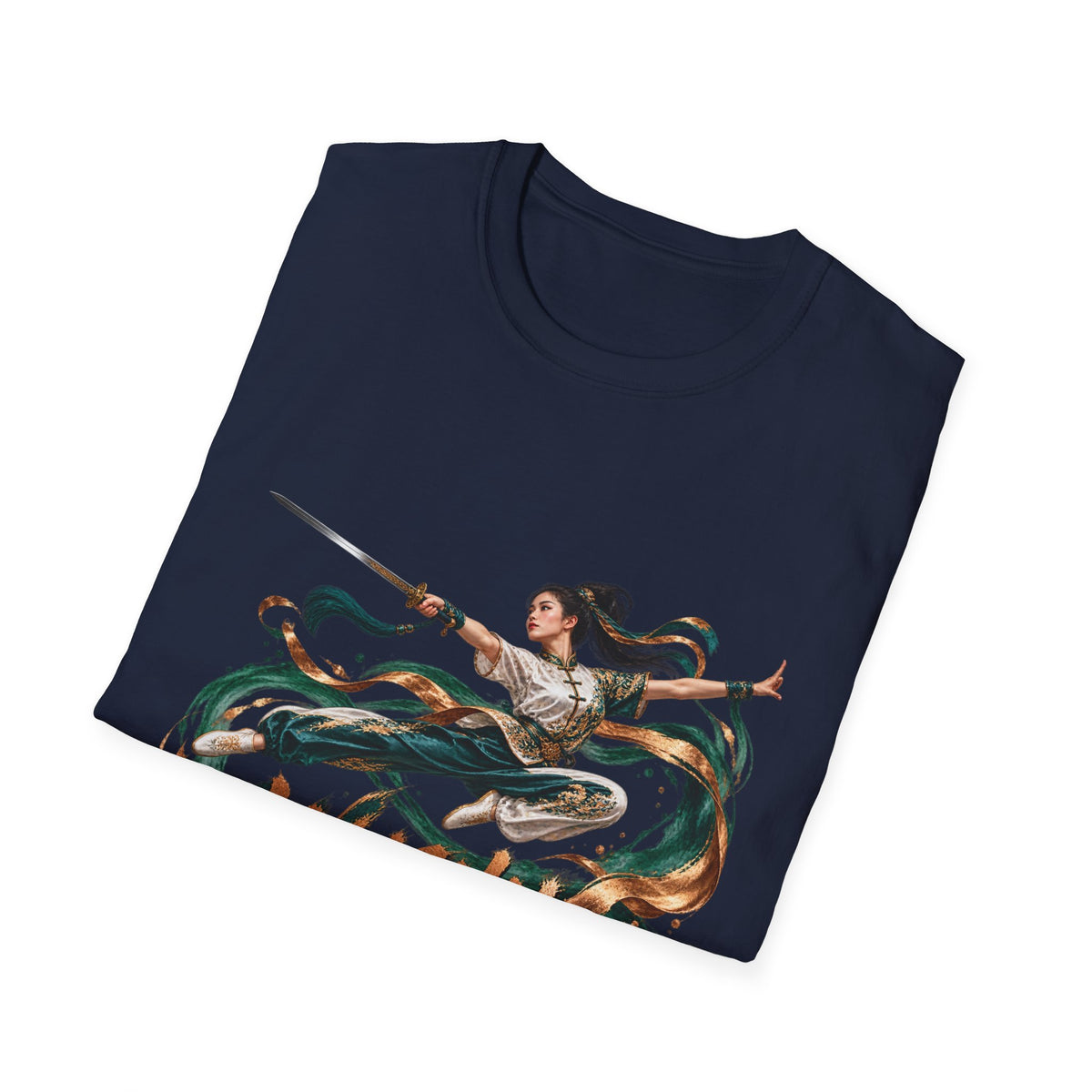 Wushu Taolu Martial Arts T-Shirt — Dynamic Fighter Illustration Tee