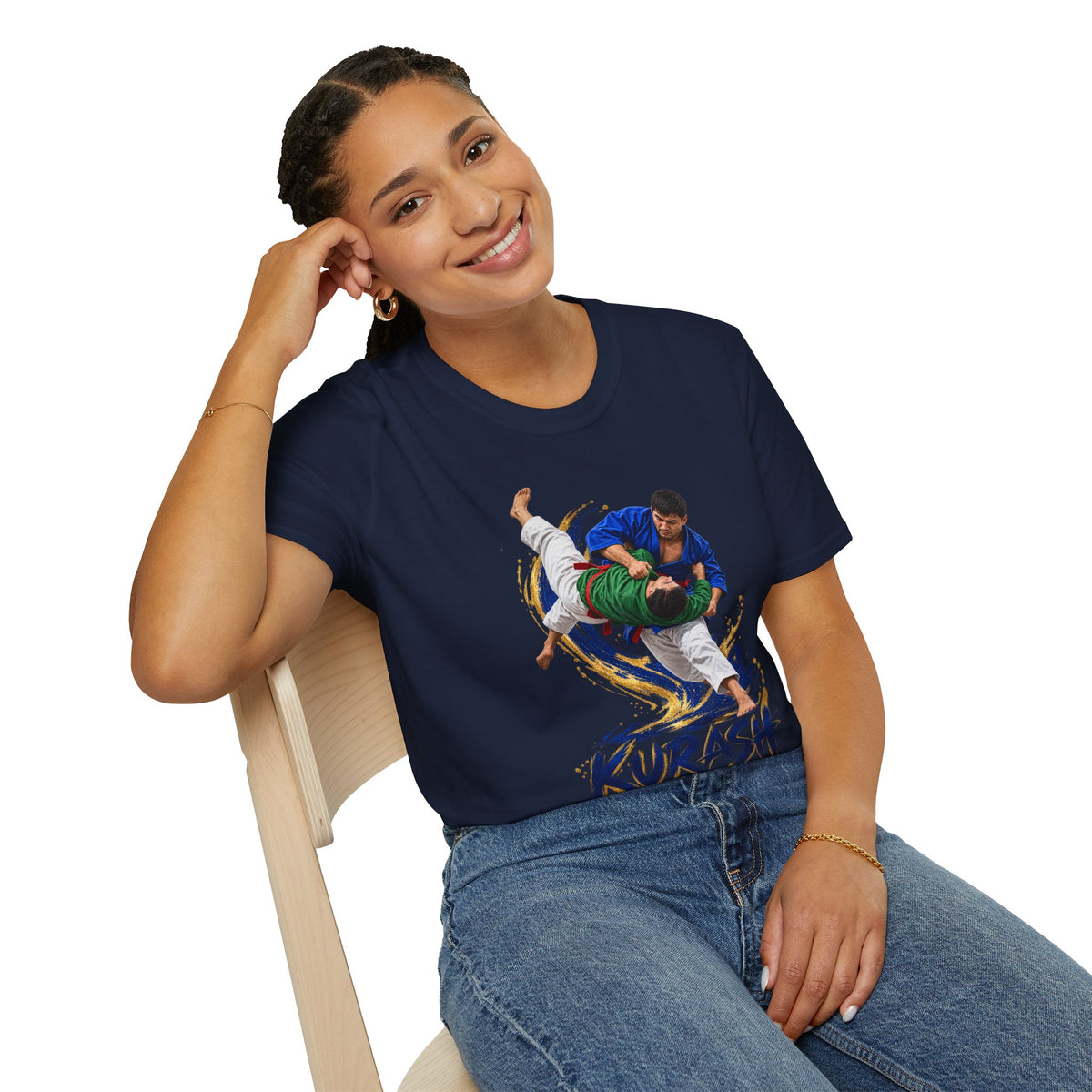 Kurash Wrestling T-Shirt — Traditional Kurash Throw Graphic Tee