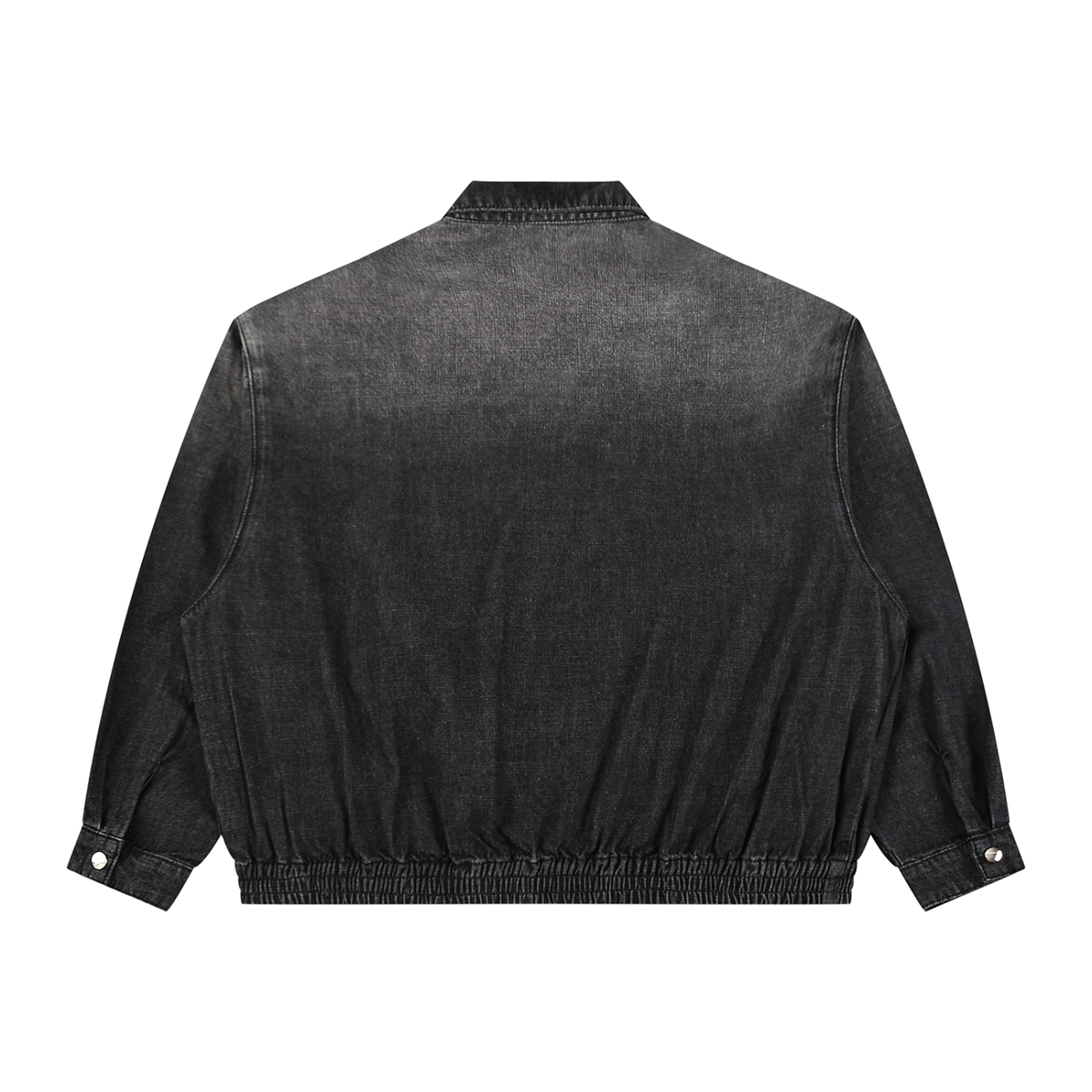 Unisex Vintage Wash Full-Zip Denim Jacket